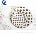 Dinnerware Round Shape Table Dishes With Polka Dot